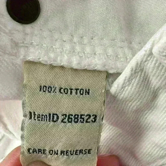 L. L. Bean Classic Fit Straight Cropped High Rise 100% Cotton Jeans White 8 Reg - Picture 5 of 7